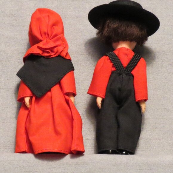 1960's Lancaster County Pennsylvania Amish Boy and Girl Mini Doll Set  - Picture 4 of 5